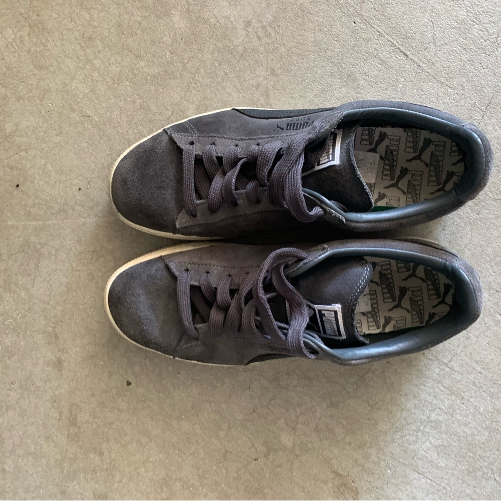 Puma Men's Charcoal Suede Sneakers